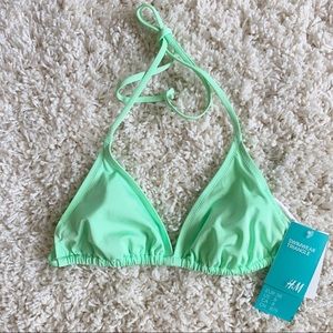 H&M Neon Mint Triangle Bikini Top
